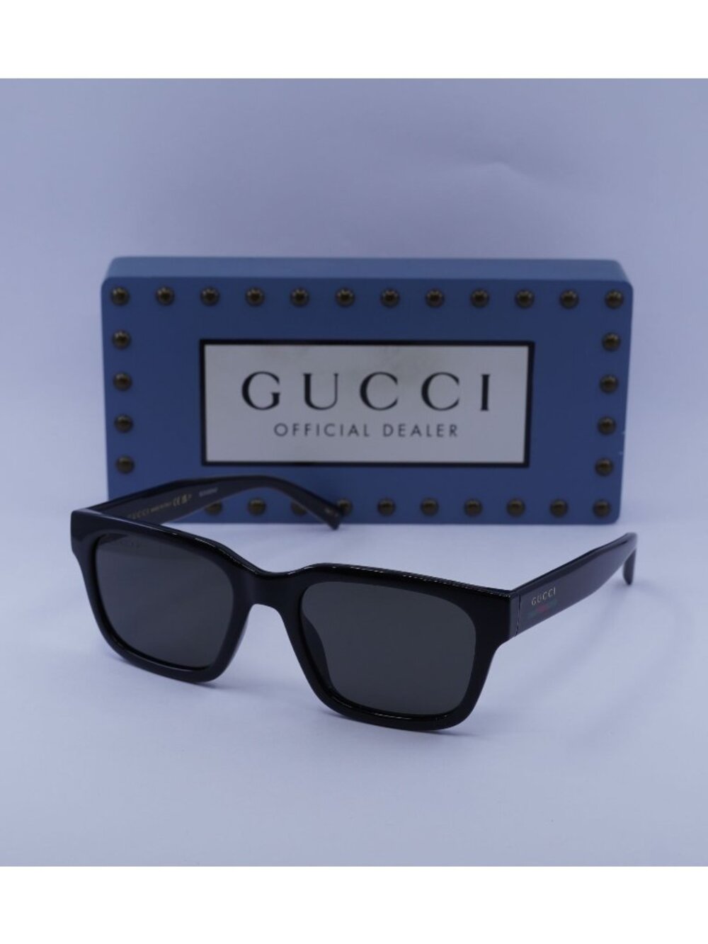 Gucci GG1857S 005 Rectangle Sunglasses - Black / Grey Polarized